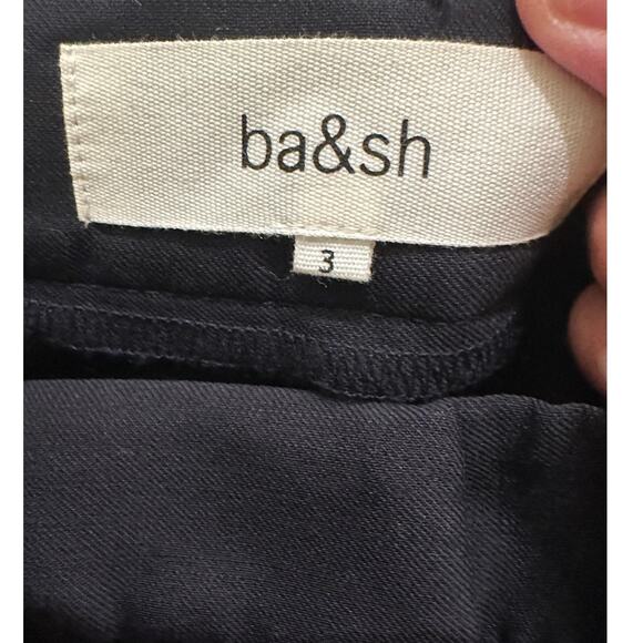 ba&sh Women's Flat Front Wool Straight Leg Trousers Navy Office Career, 8 (3) - Picture 2 of 9